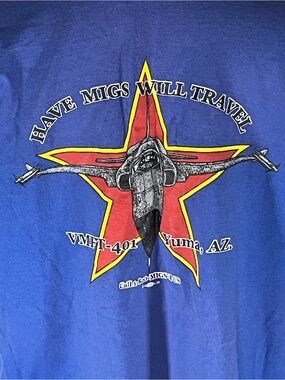 Bayside US Marine Corps VMDT-401 Snipers Yuma AZ Have Migs Travel Vintage Shirt